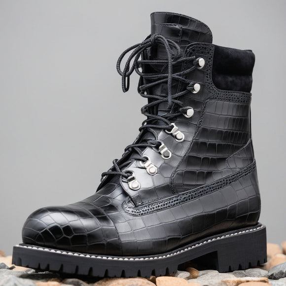 Alligator combat boots best sale