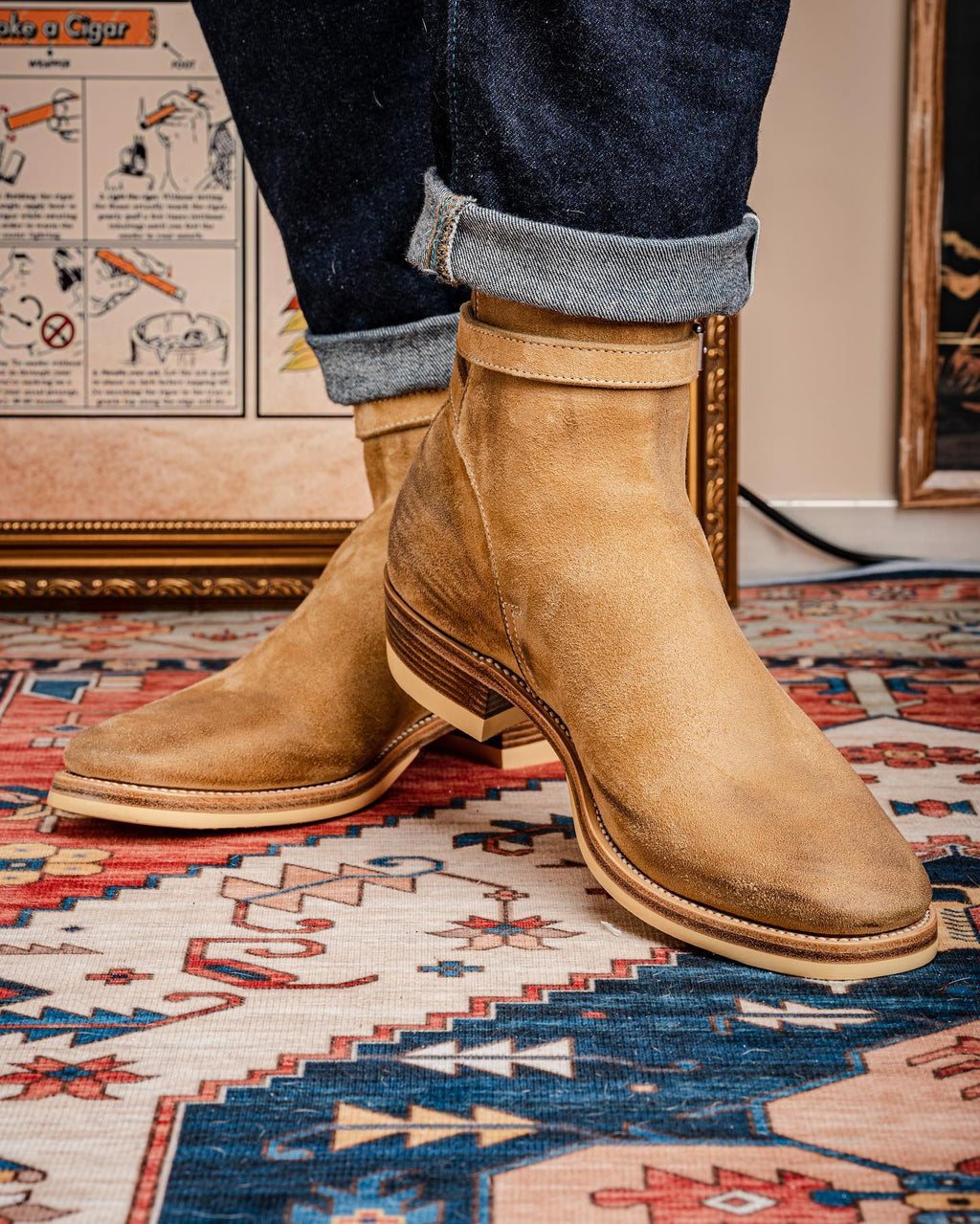 Tan Nubuck Leather Soraya Jodhpur Boots