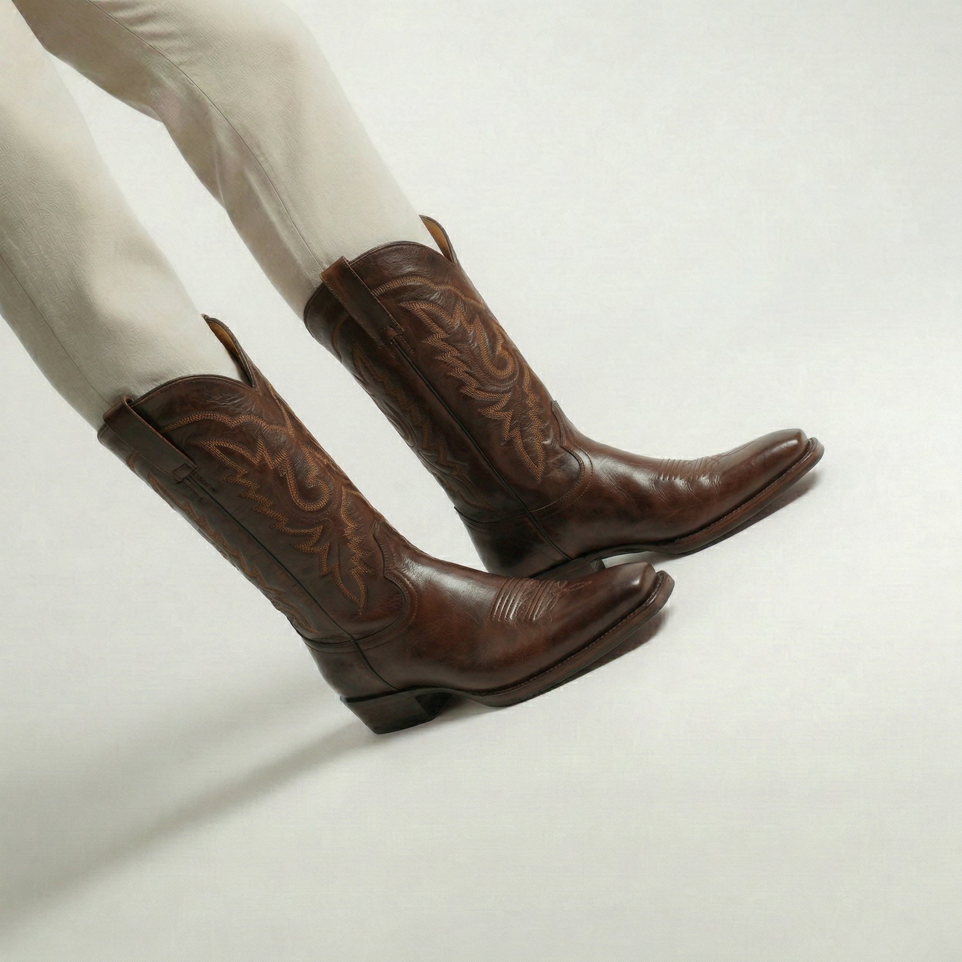 Brown Leather Lucente Cowboy Boot