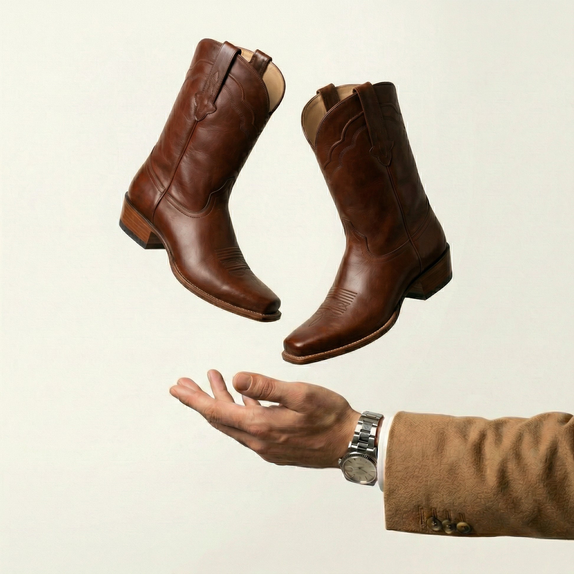 Brown Leather Lucente Cowboy Boot