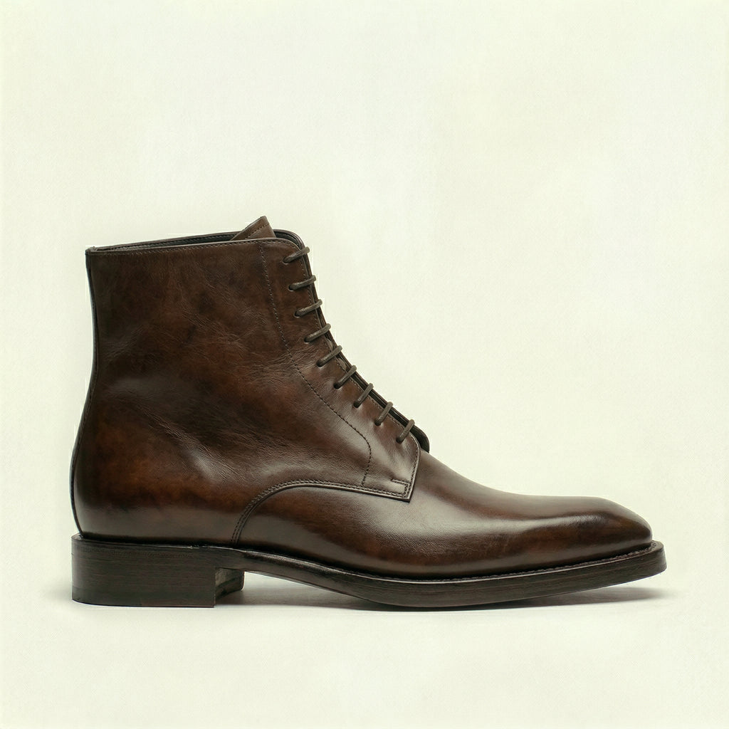 Brown Leather Lucente Derby Boot