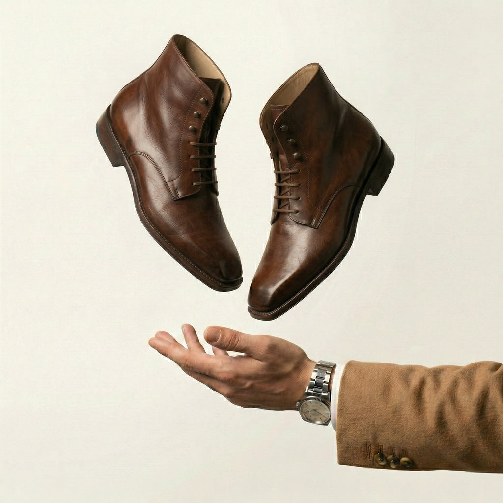 Brown Leather Lucente Derby Boot