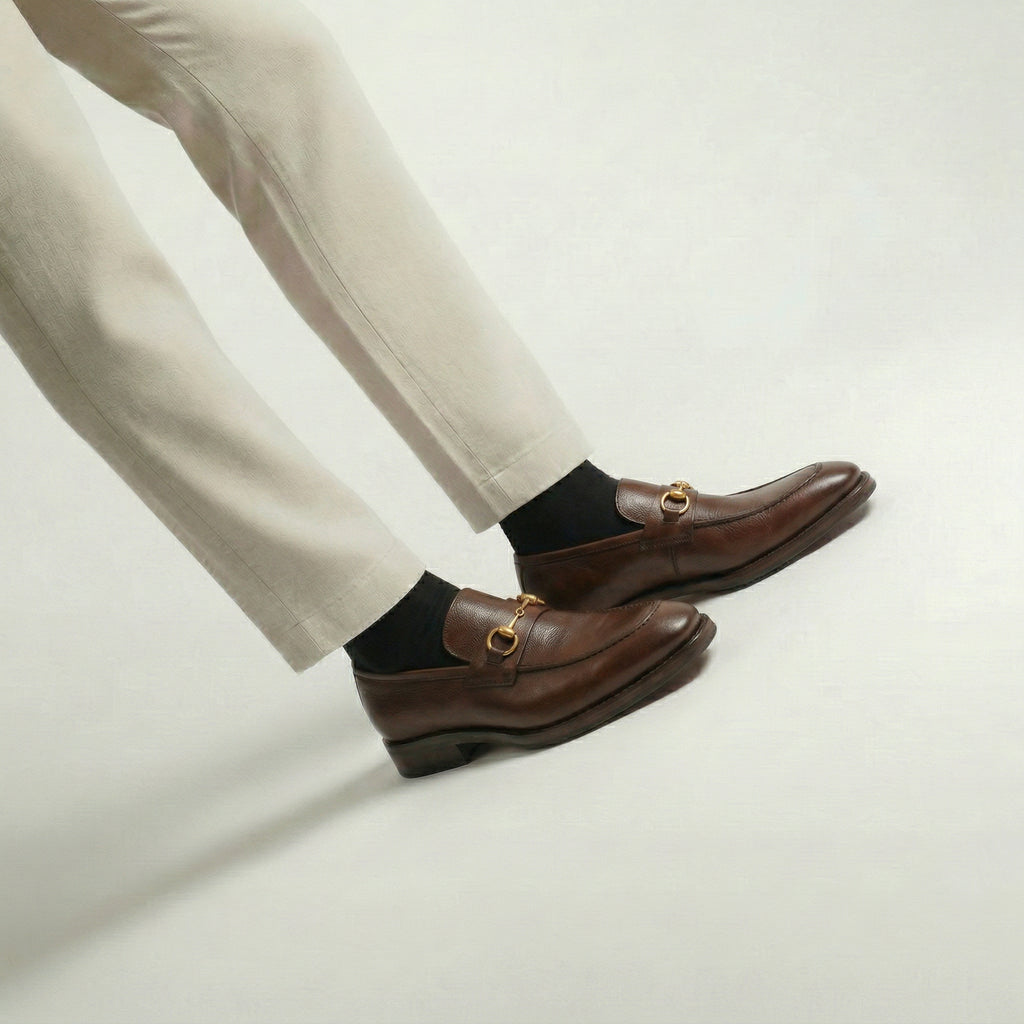 Brown Leather Lucente Horse Bit Loafer