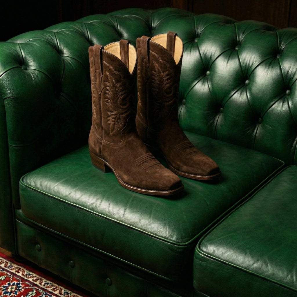 Brown Suede Lucente Cowboy Boot