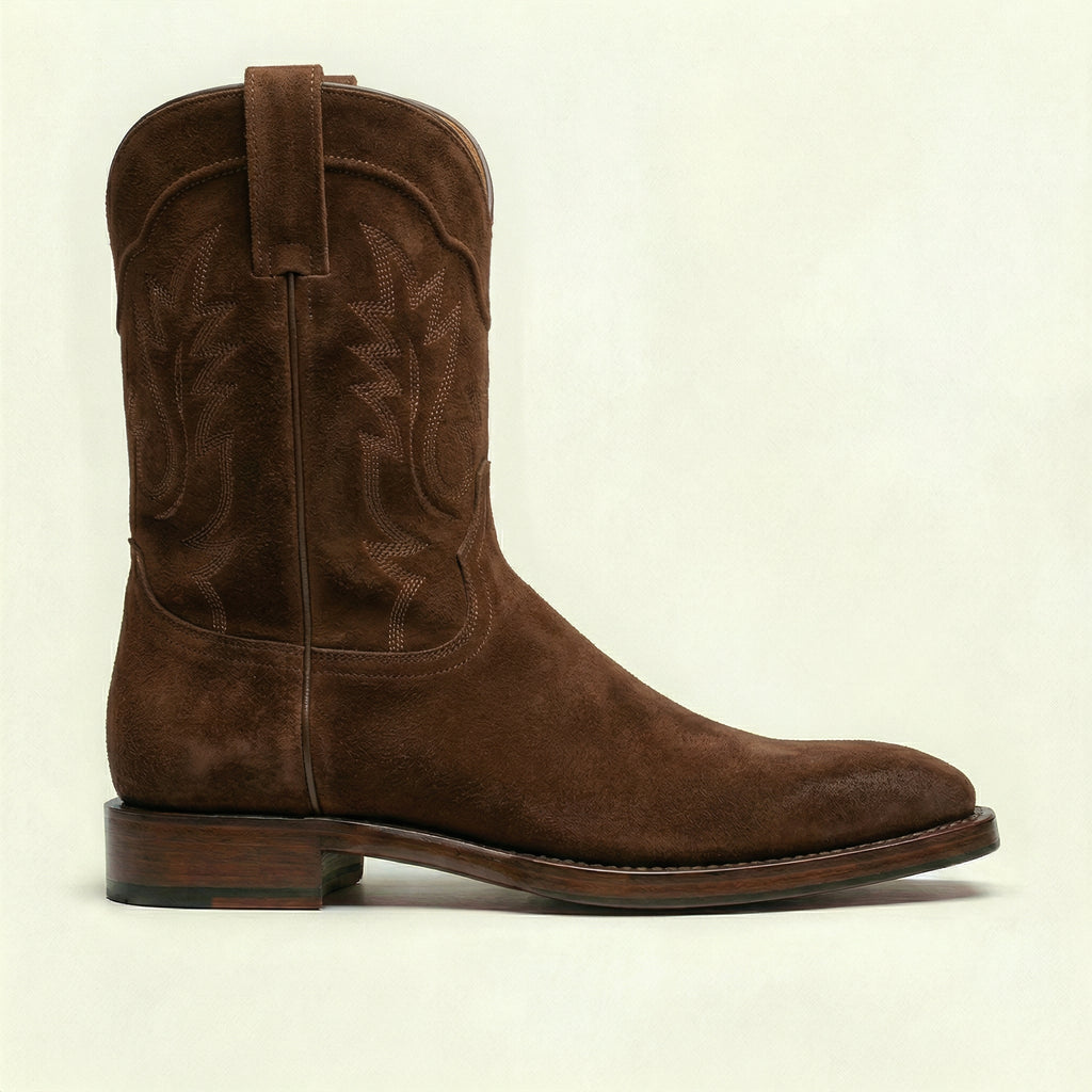 Brown Suede Lucente Cowboy Boot