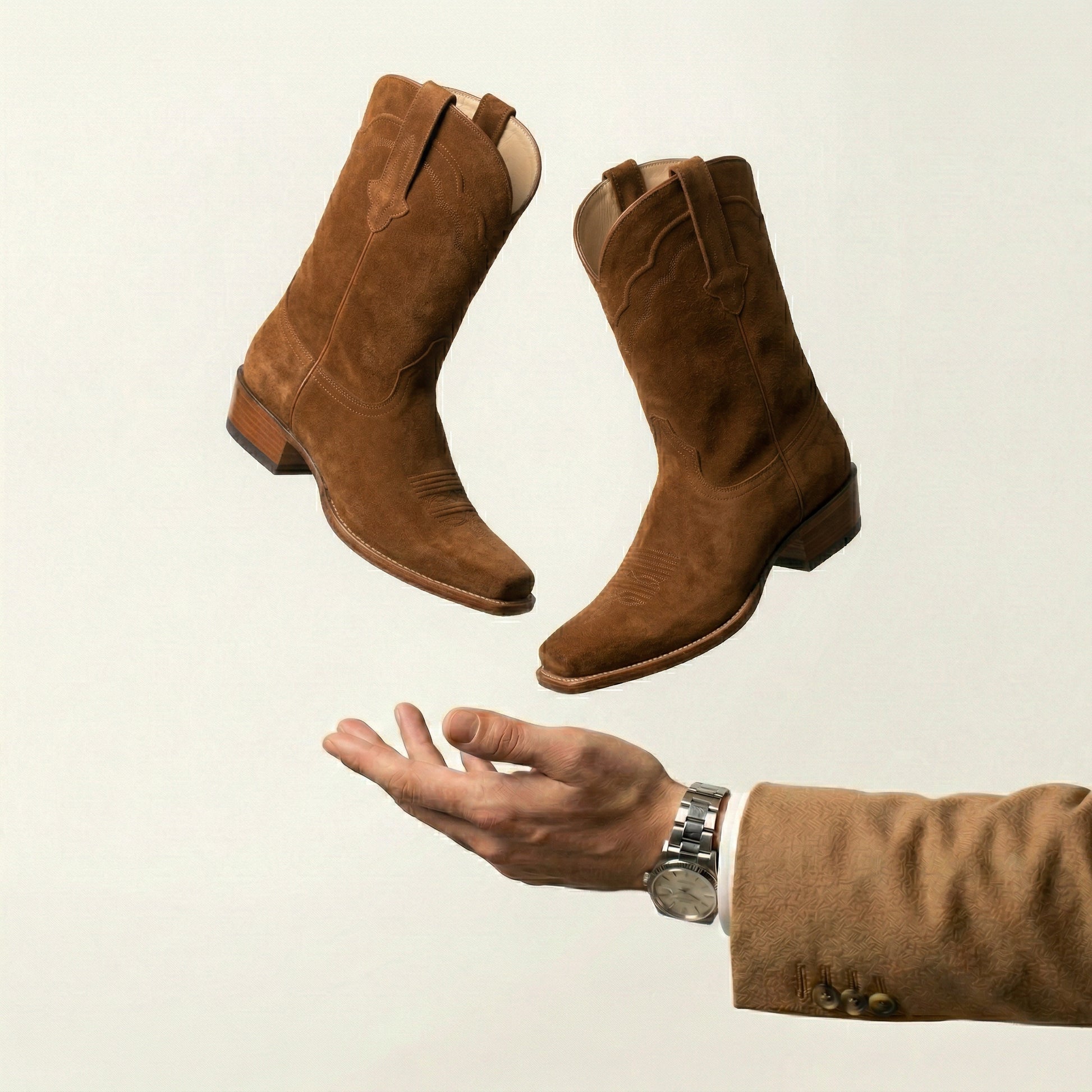 Brown Suede Lucente Cowboy Boot