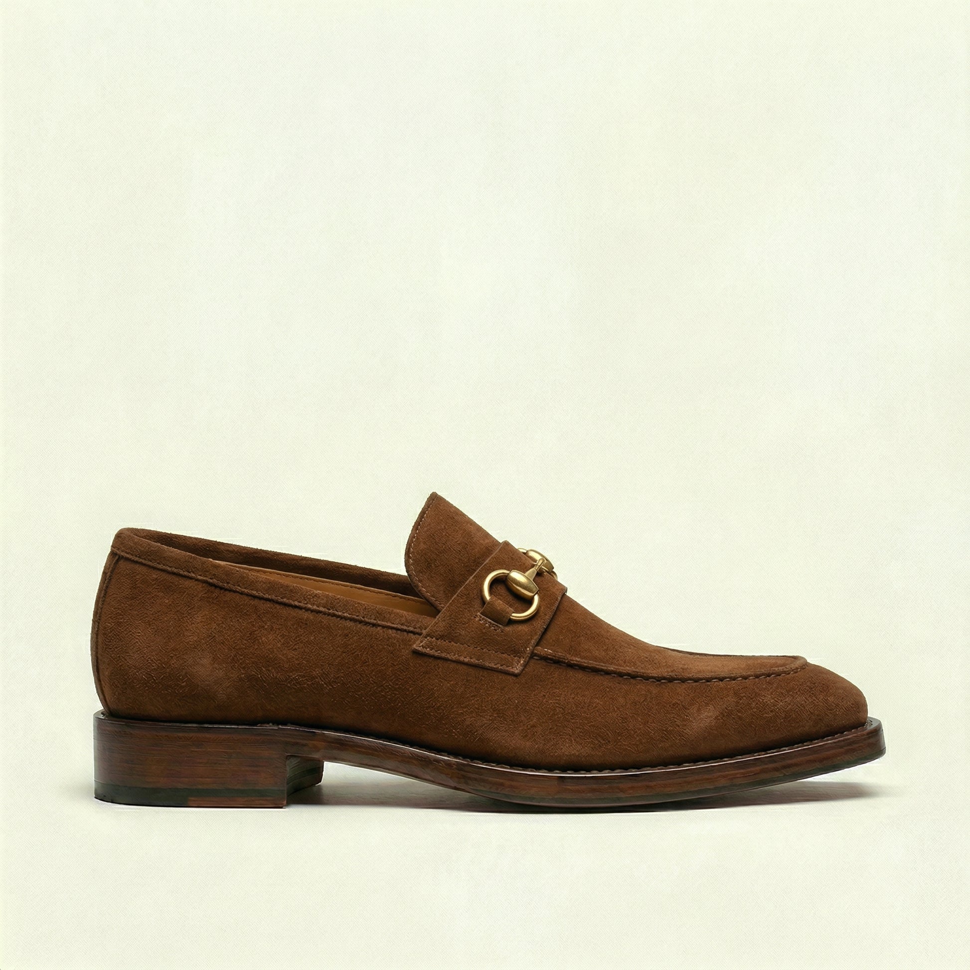 Brown Suede Lucente Horse Bit Loafer