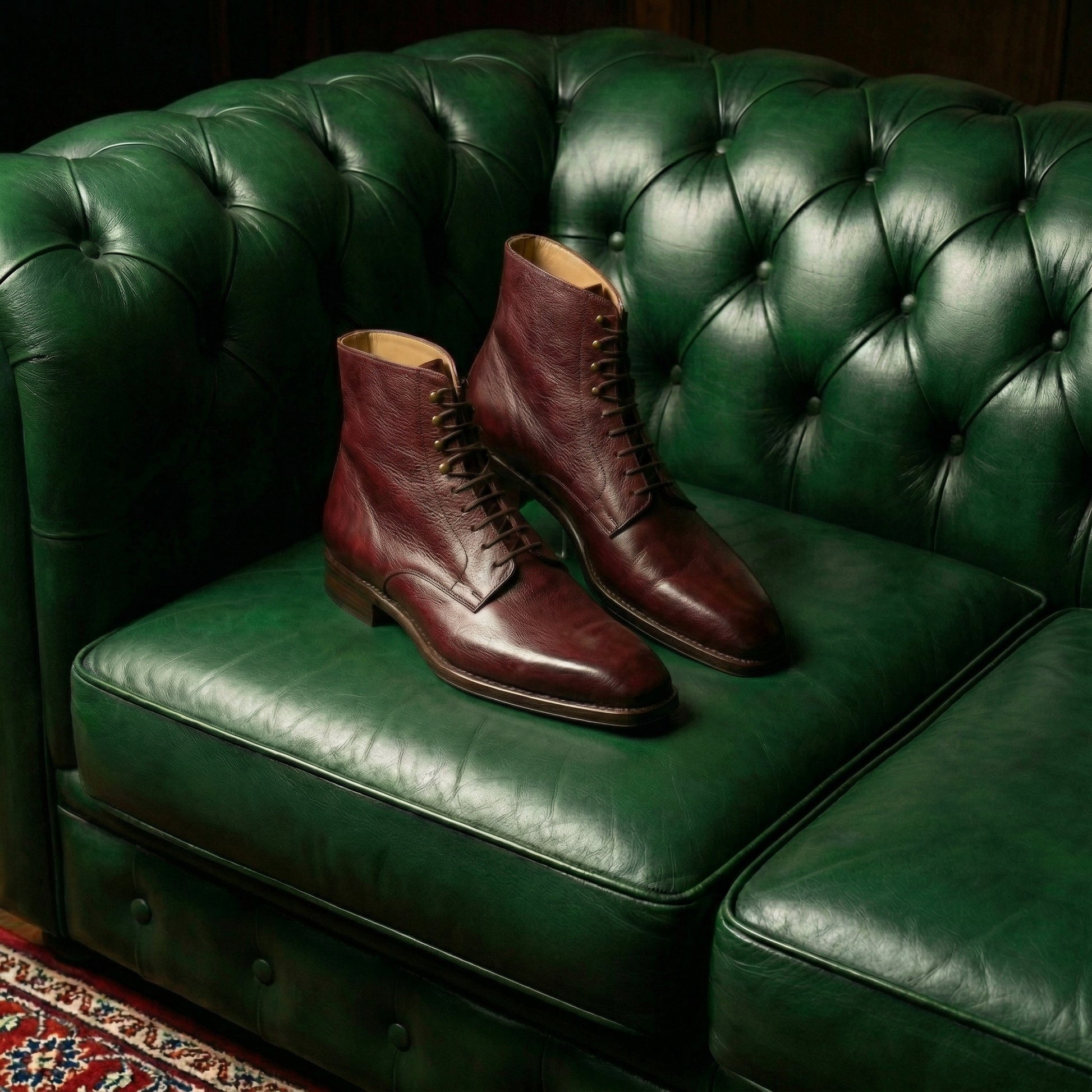 Burgundy Leather Lucente Derby Boot