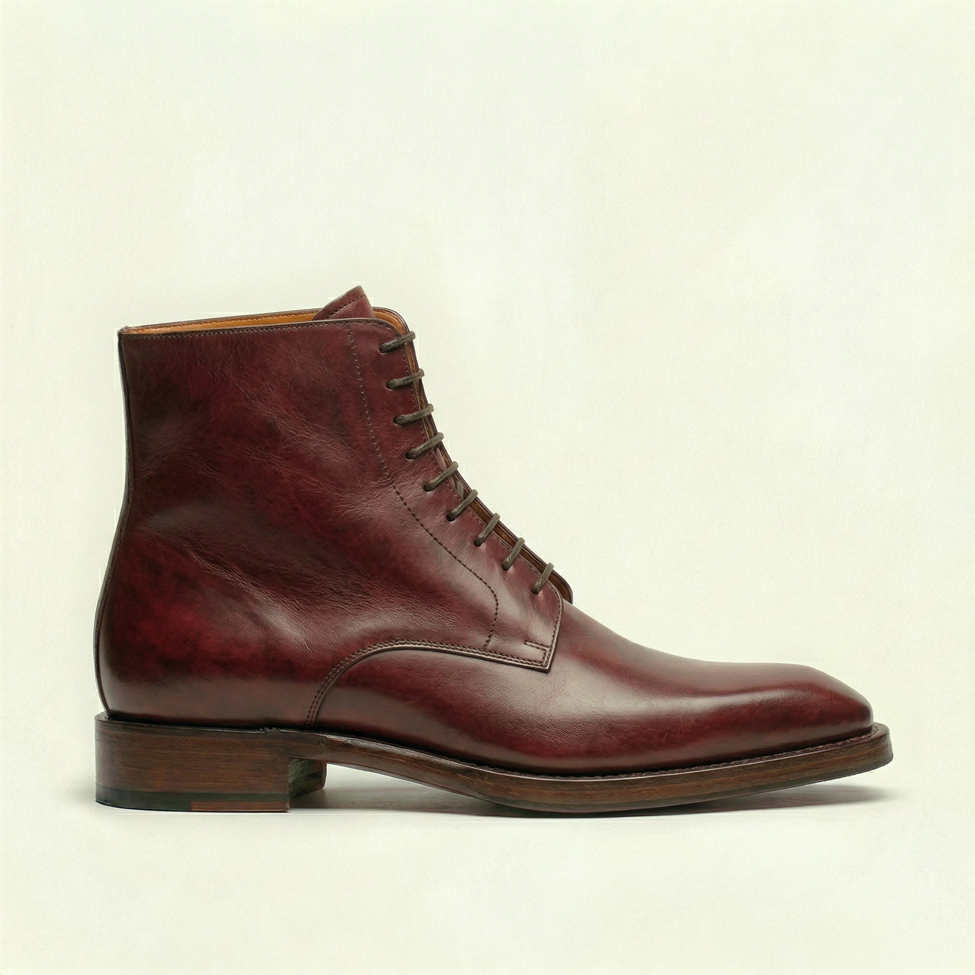 Burgundy Leather Lucente Derby Boot