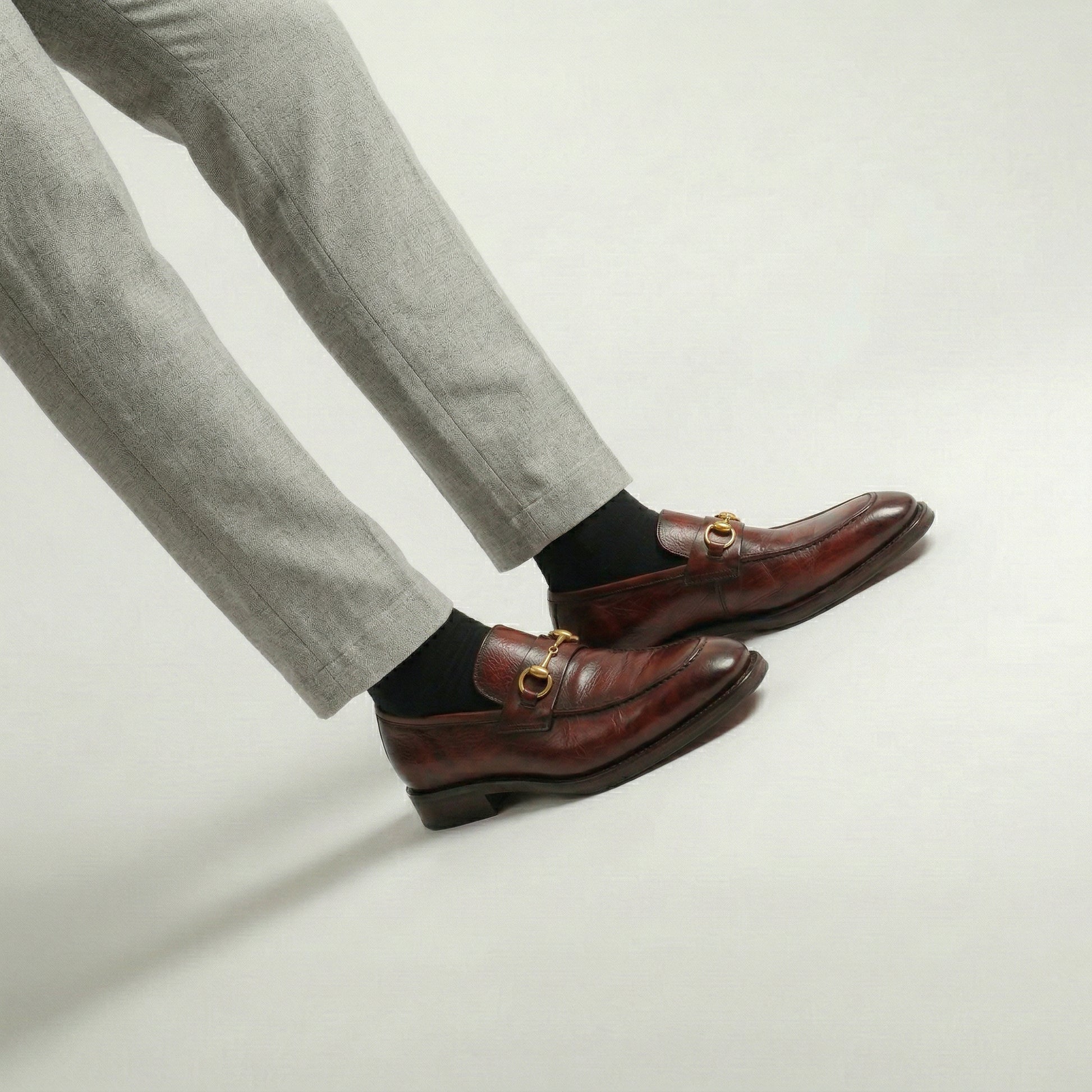 Burgundy Leather Lucente Penny Loafer Shoes