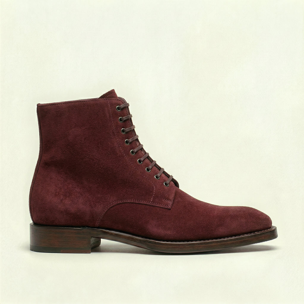 Burgundy Suede Lucente Derby Boot