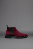 Burgundy Suede Leather Grayson Chelsea Boot