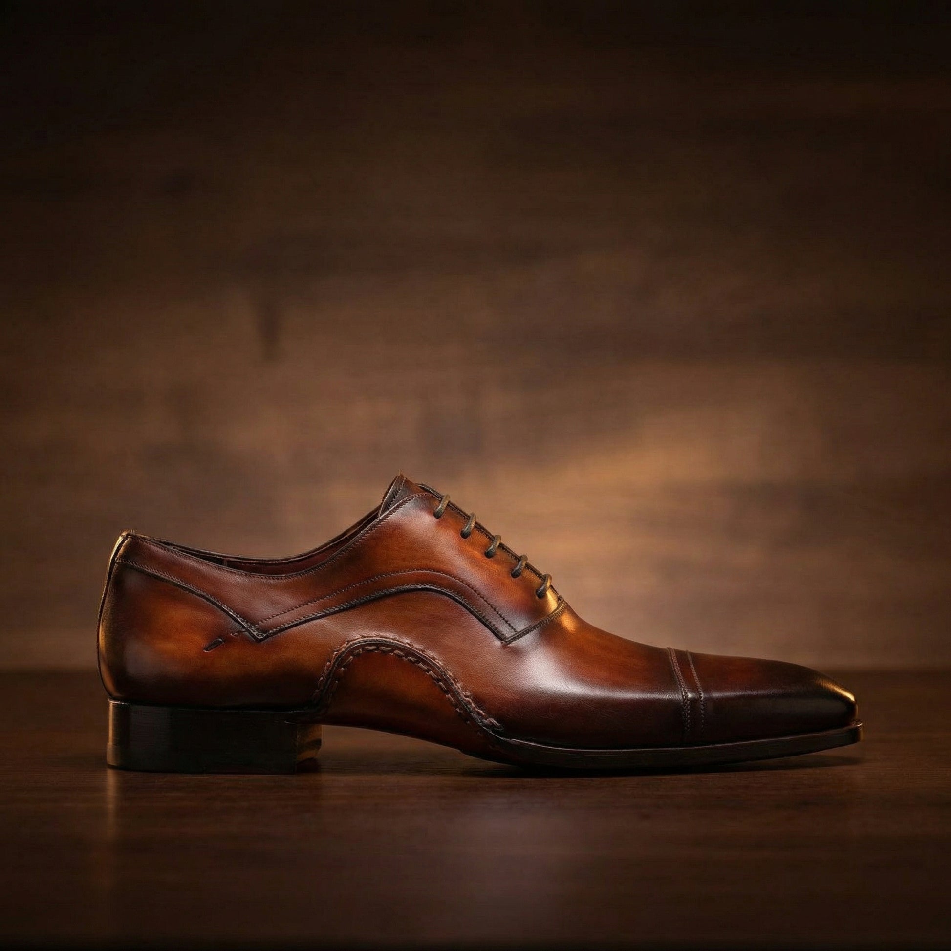 Brown Leather Byron Bay Oxfords Shoes