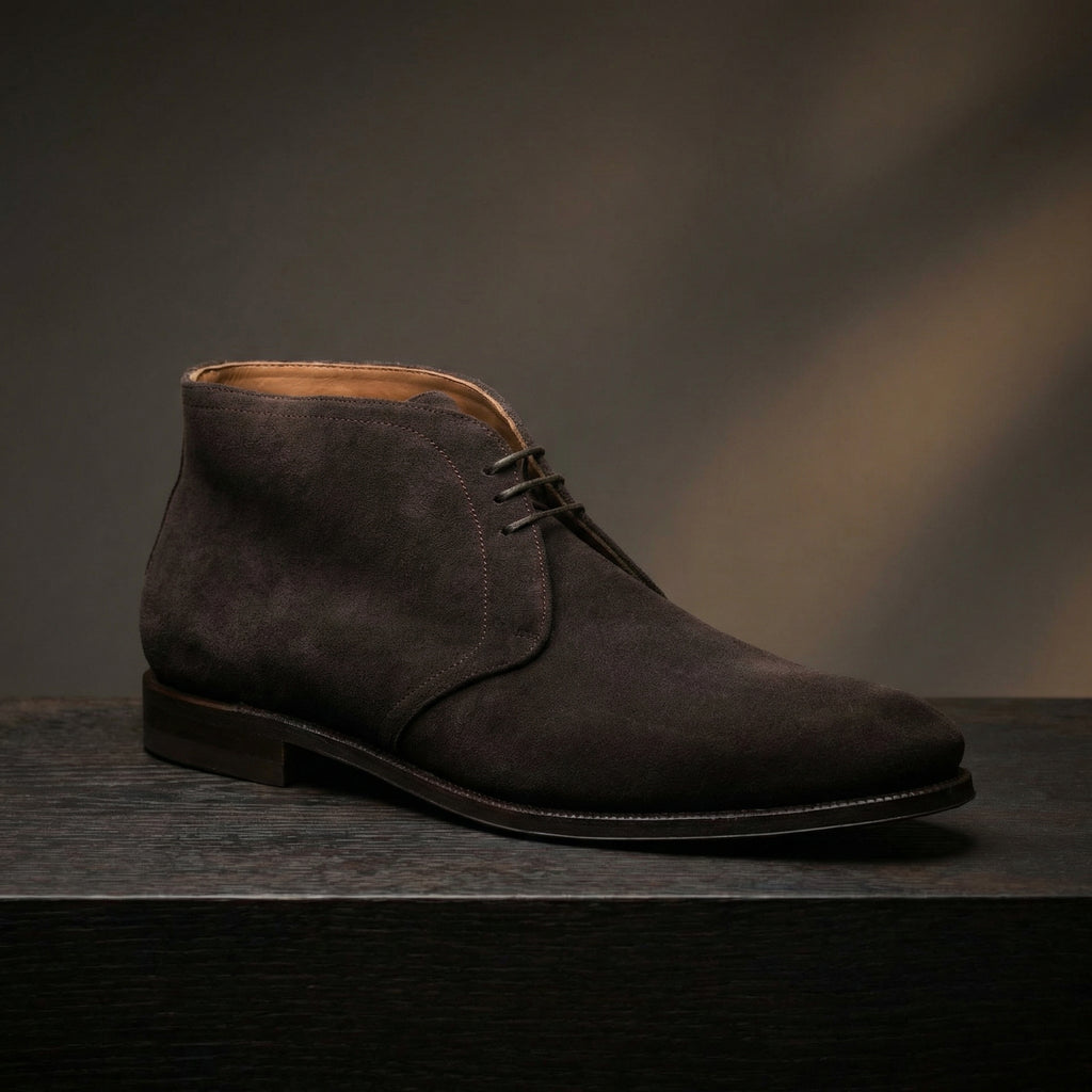 Brown Leather Fenland Lace Up Chukka Boots