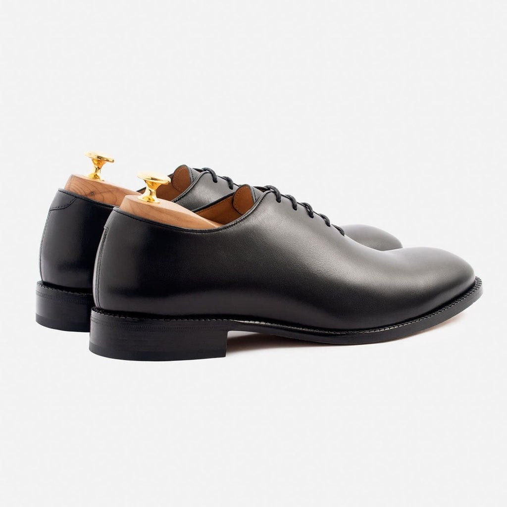 Black Leather Drayton One Cut Oxford