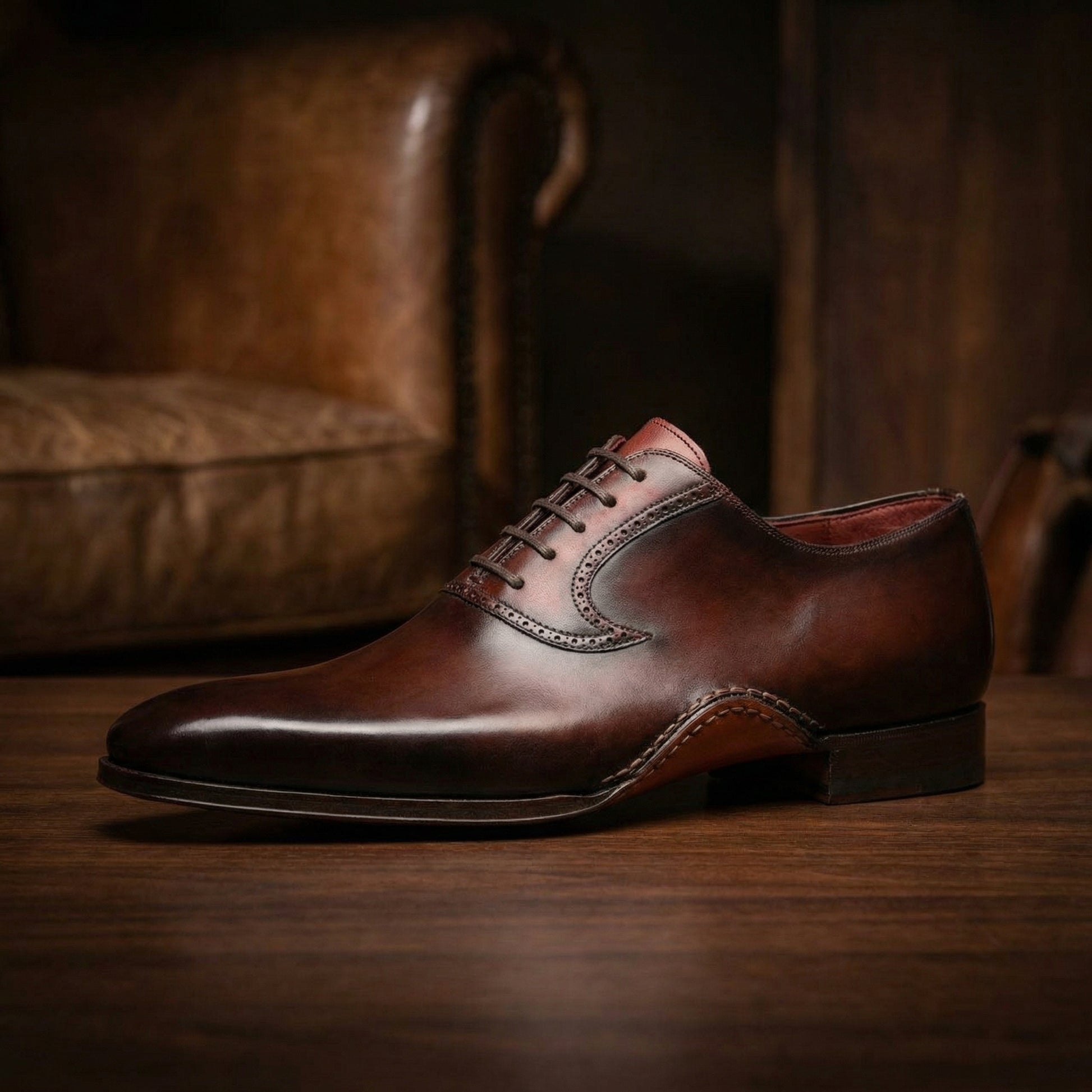 Brown Leather Armidale Brogue Oxfords