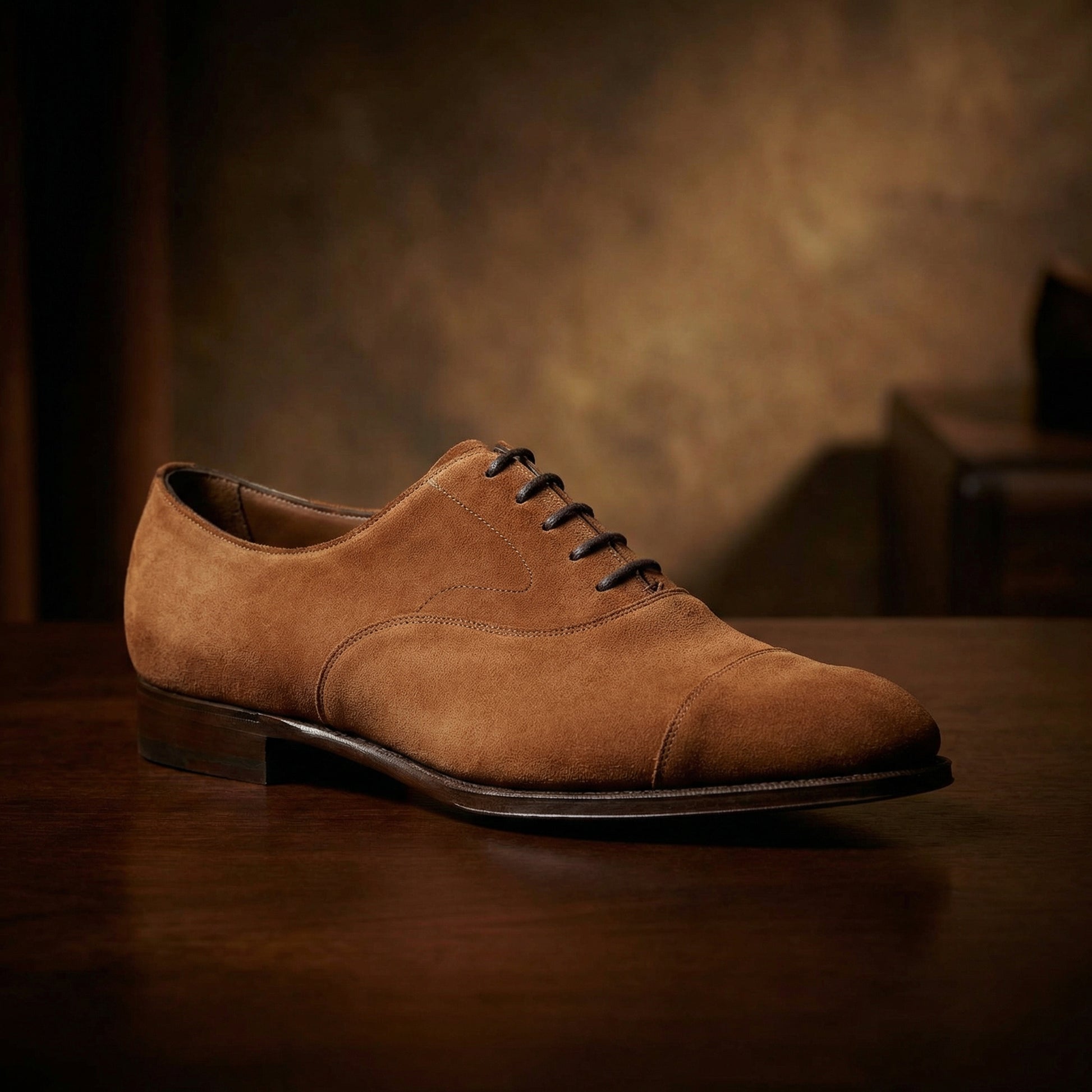 Height Increasing Tan Suede Ruxley Oxfords