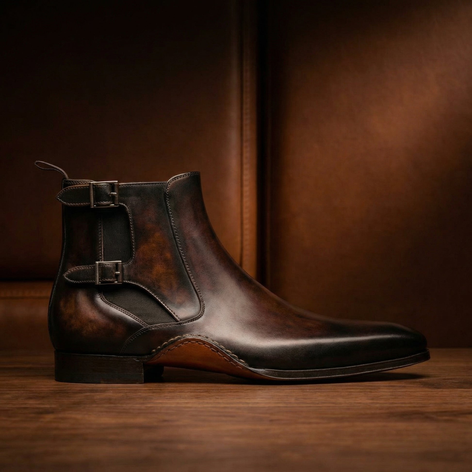 Brown Leather Forster Boots Shoes