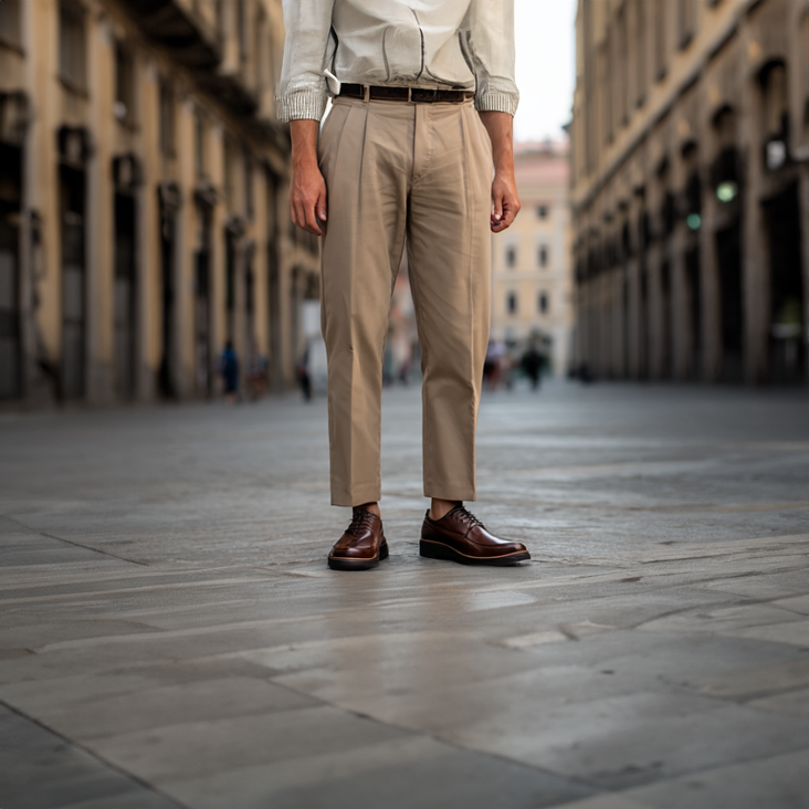 Brown Leather Eros Chunky Derby Shoes - AW24