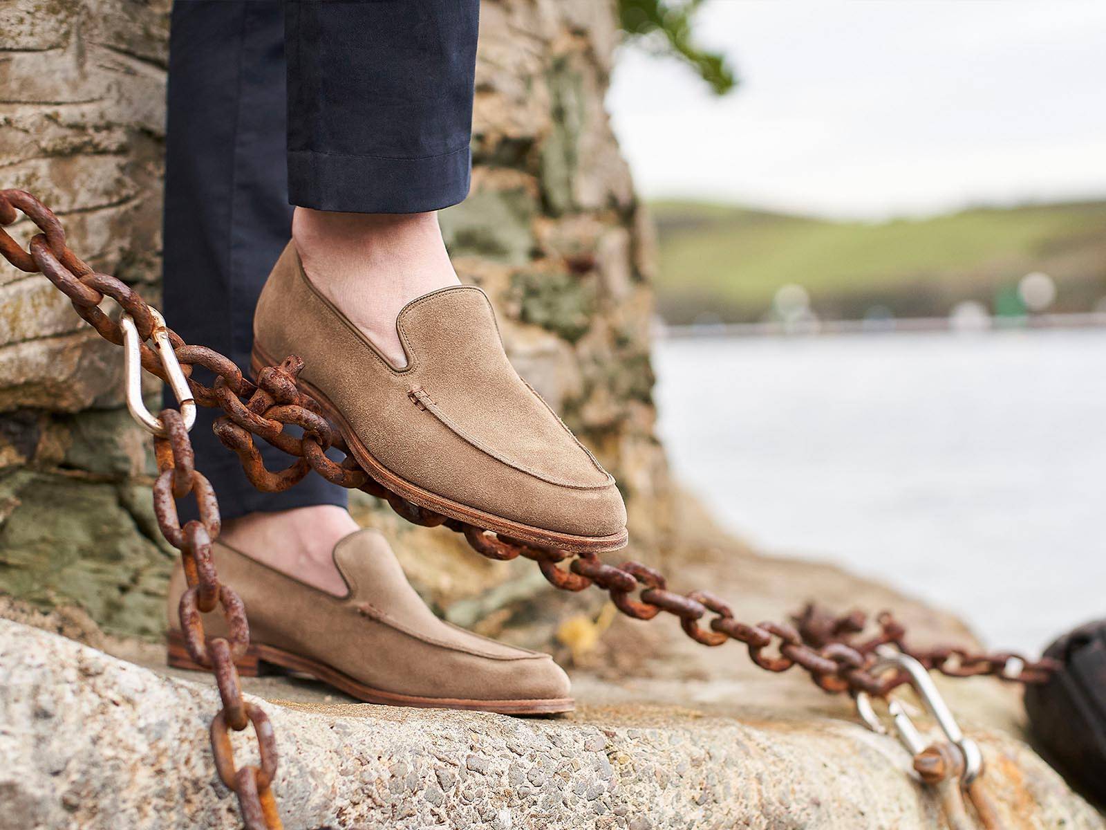 Beige Suede Eleonora Loafers