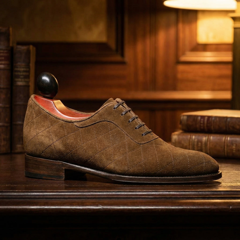 Height Increasing Black Leather Copnor Oxfords