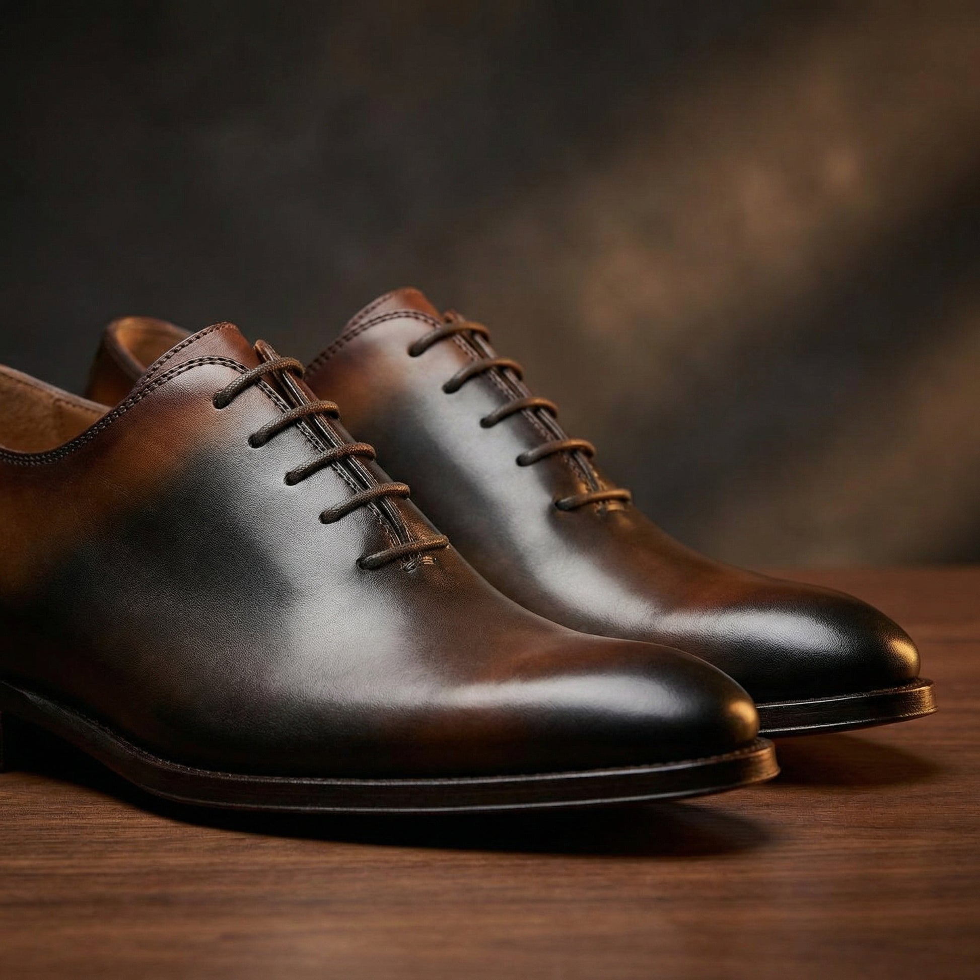 Height Increasing Black & Brown Leather Tasmania Oxfords