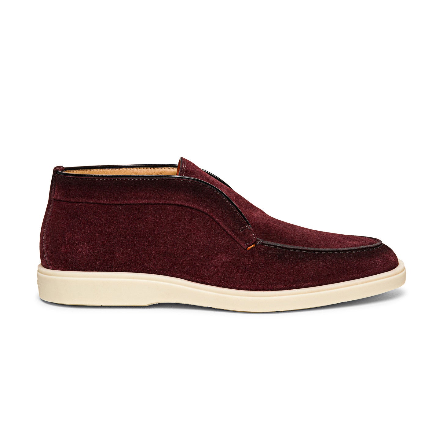 Wine Red Suede Ariadne City Half Boots 
