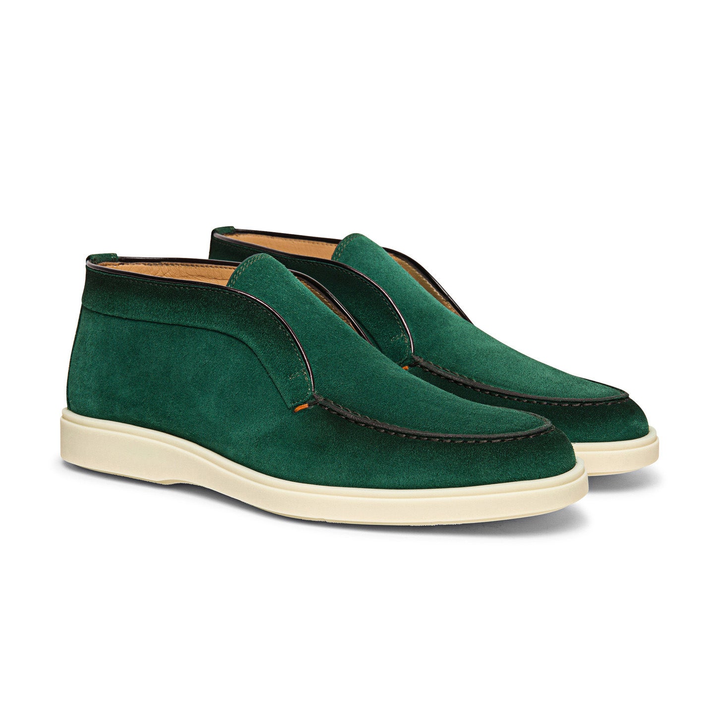 Green Suede Ariadne City Half Boots 