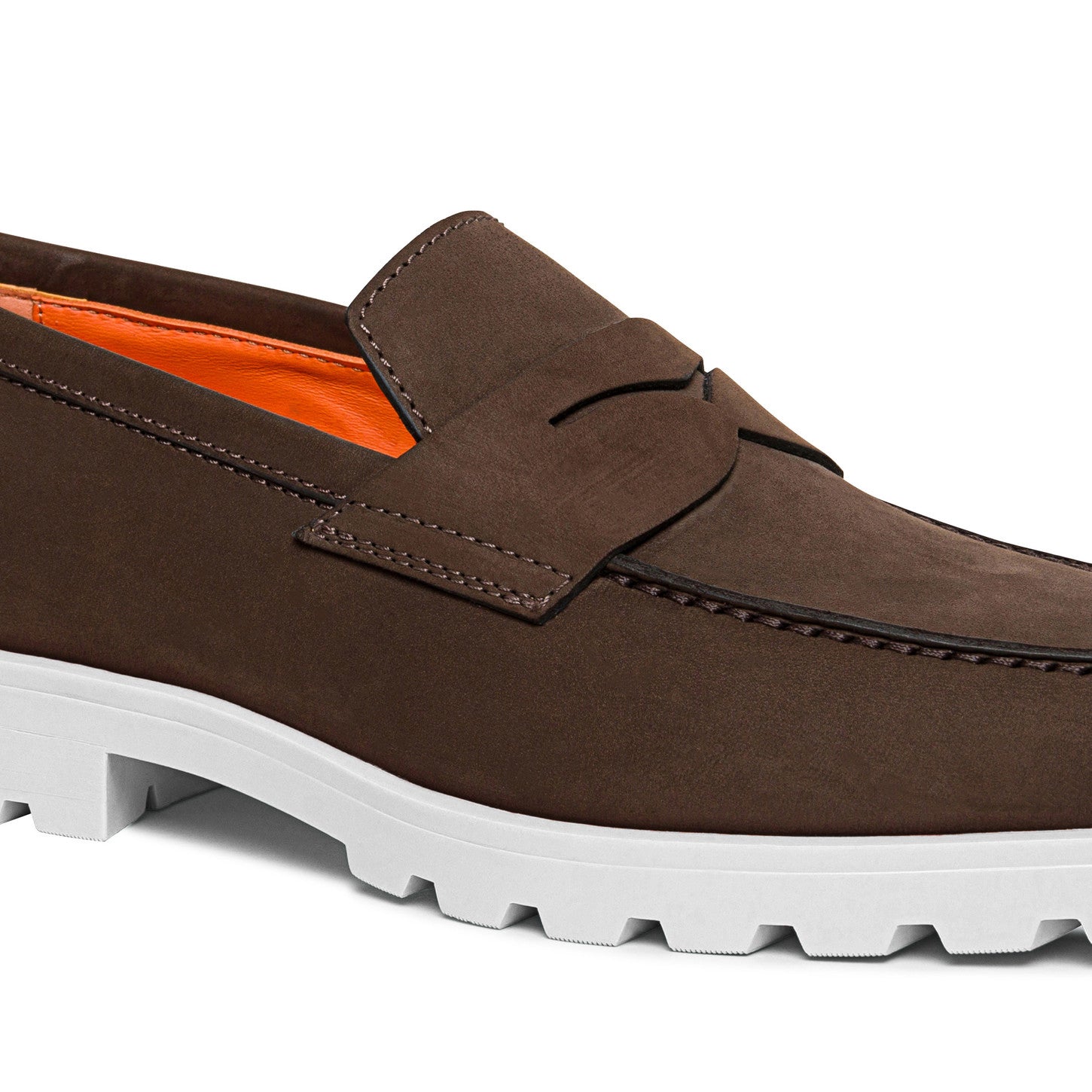 Brown Suede Parker Chunky Penny Loafers