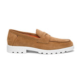 Tan Suede Parker Chunky Penny Loafers