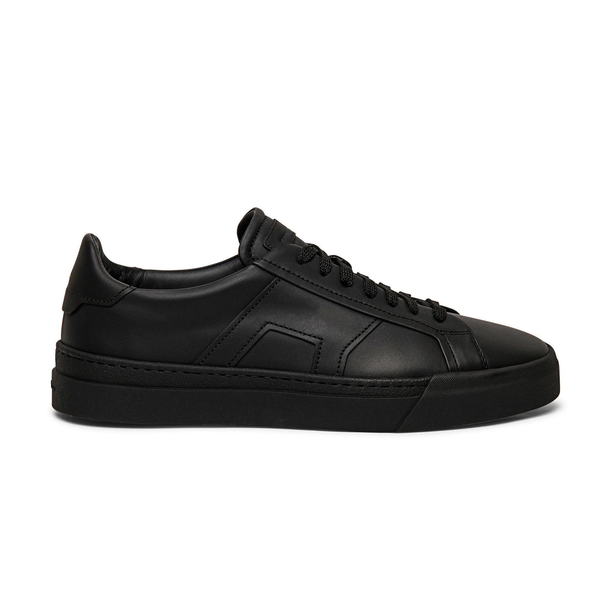 Matte Black Leather Amelie Lace Up Sneakers - AW24 – Costoso Italiano