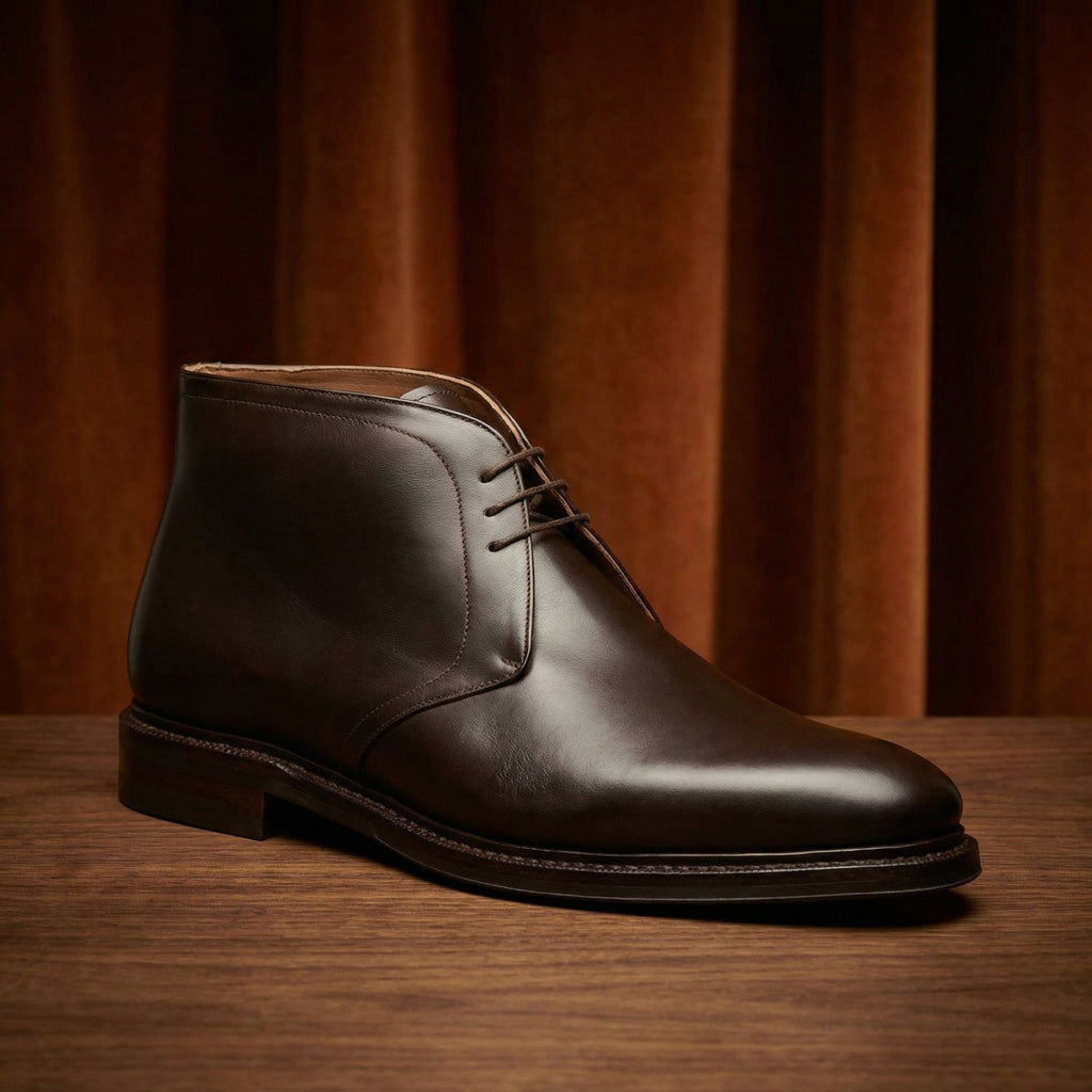 Brown Leather Exeter Lace Up Chukka Boots