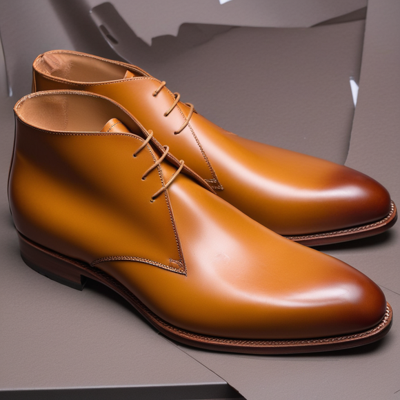 Tan Leather Gabrovo Chukka Lace Up Boots