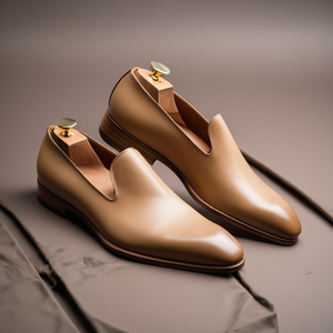 Cream Leather Boreas Minimalist Loafers