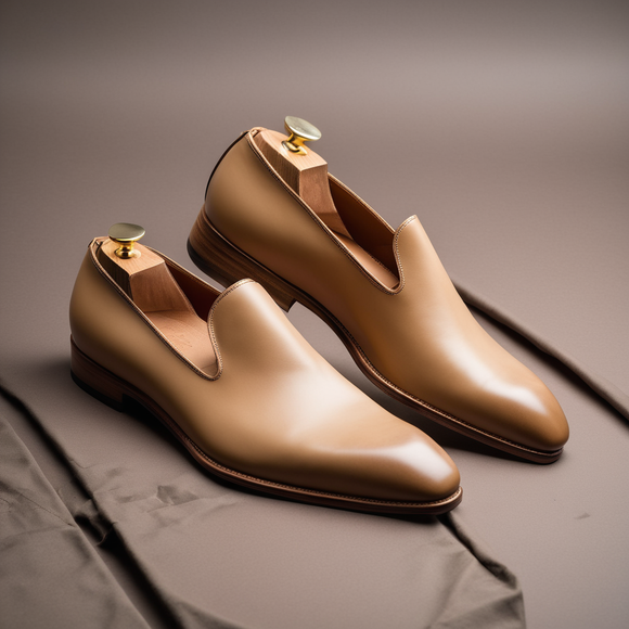 Cream Leather Boreas Minimalist Loafers