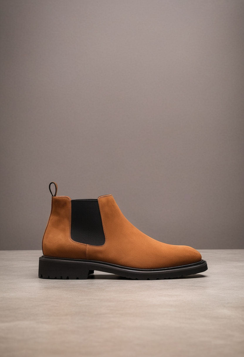 Tan Suede Leather Grayson Chelsea Boot