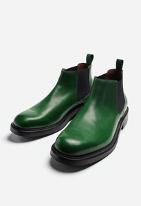 Green Leather Grayson Chelsea Boot