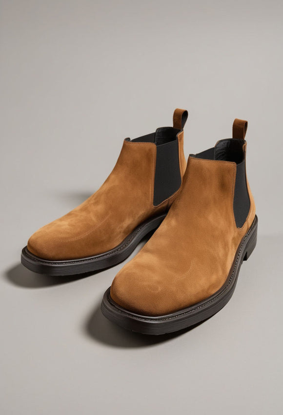 Tan Suede Leather Grayson Chelsea Boot