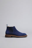 Dark Blue Suede Leather Grayson Chelsea Boot