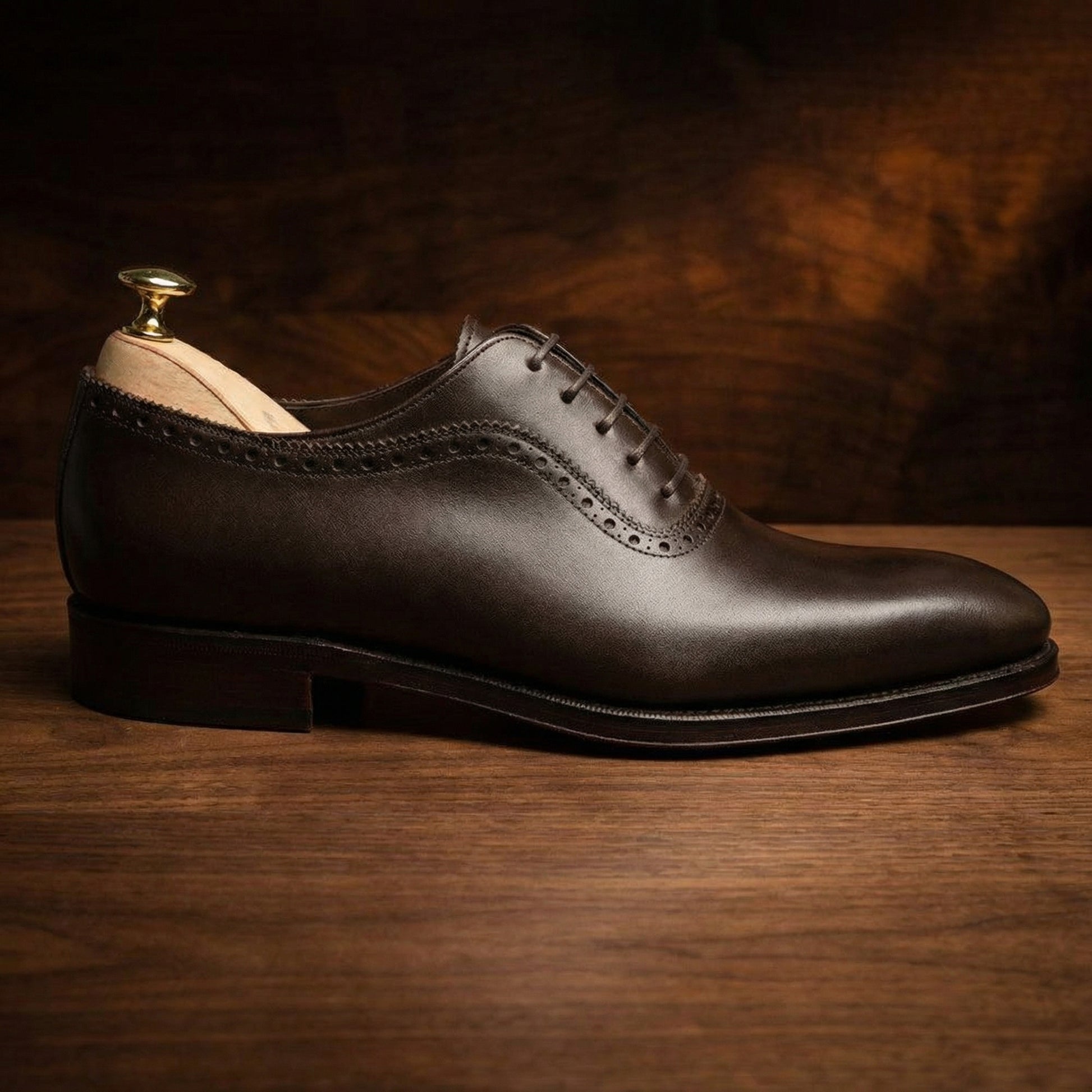 Brown Leather Paveley Brogue Oxfords
