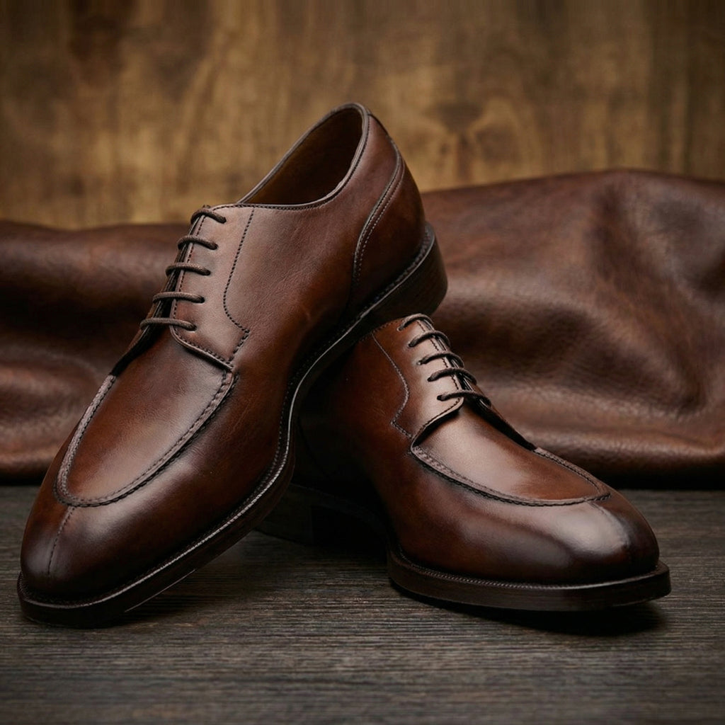 Brown Leather Hamlet Derby Shoes