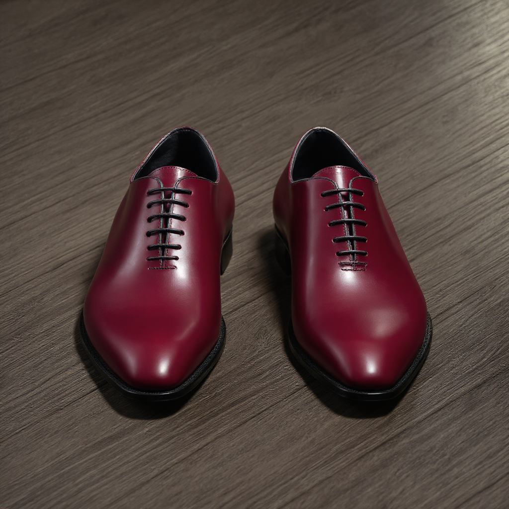 Burgundy Leather Nandes Oxford Shoes