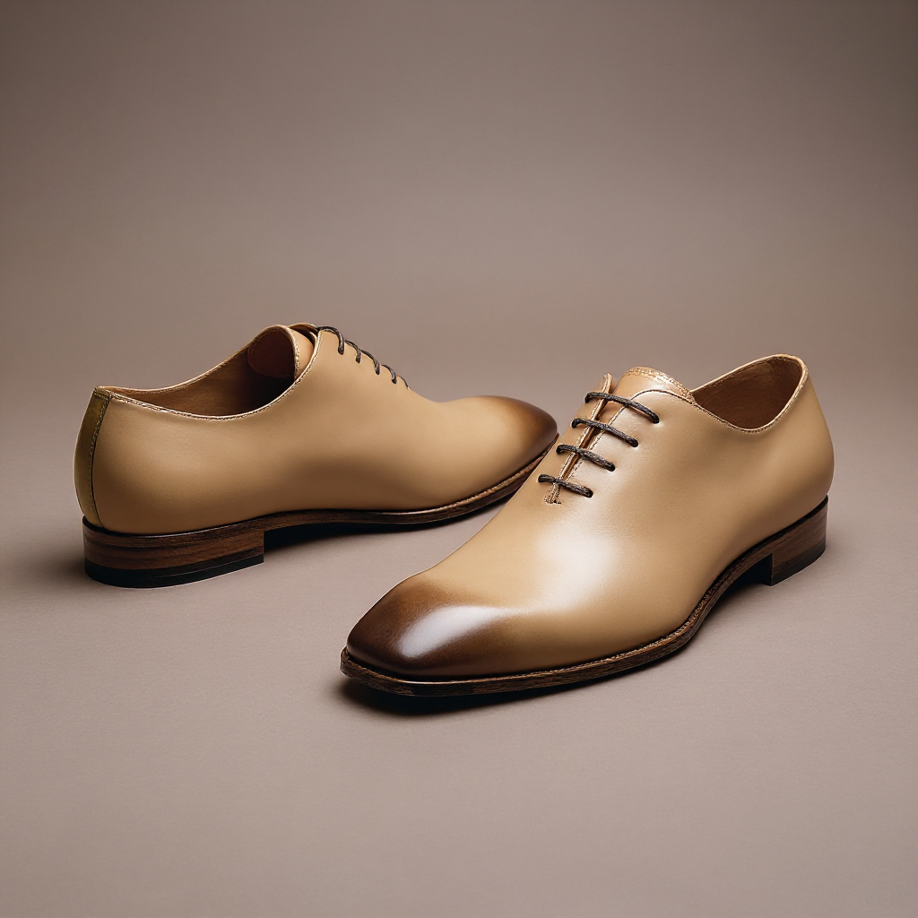 Cream Leather Nandes Oxford Shoes