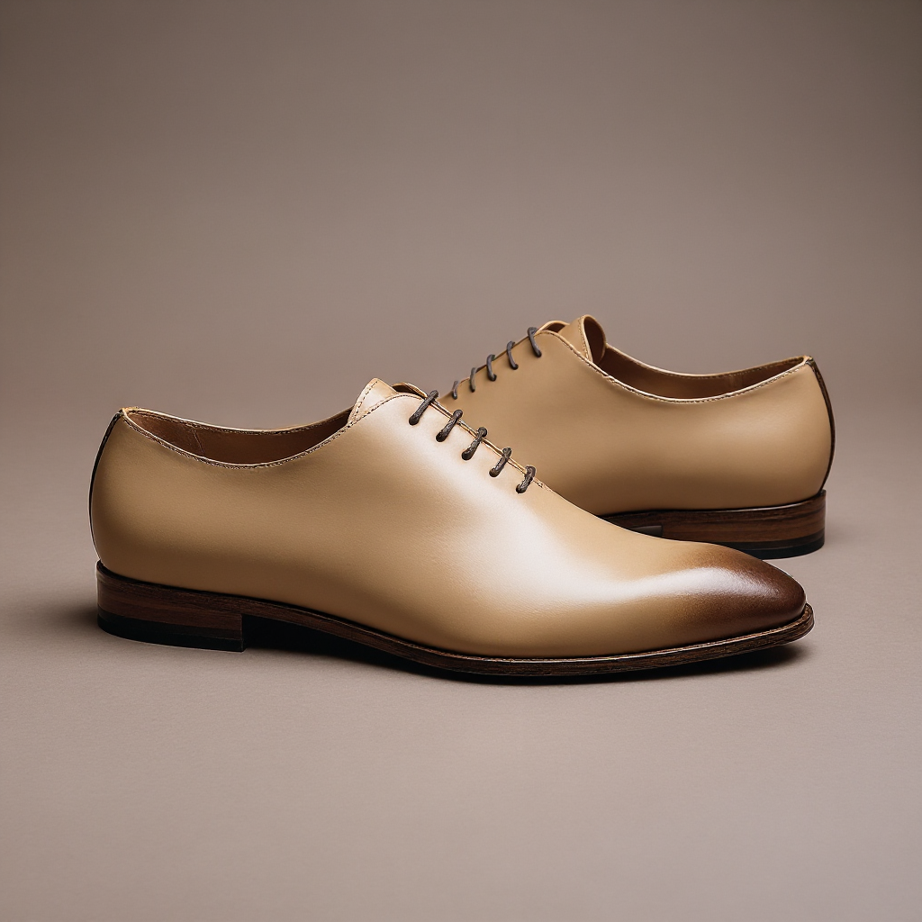 Cream Leather Nandes Oxford Shoes