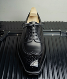 Black Leather wingtip Oxfords - Formal Shoes