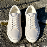 White Suede Leather Athos Sneakers
