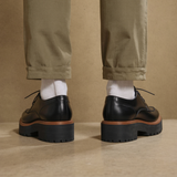 Black Leather Eros Chunky Derby Shoes - AW24