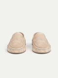 Handmade Made Cream Italian Suede Leather Maniac Calm Loafers - AW24 -ITALIAN AW26