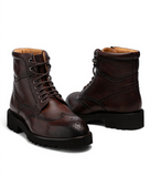 Brown Leather Troyes Chunky Derby Boots - AW24 - Hiking and Trekking Boots