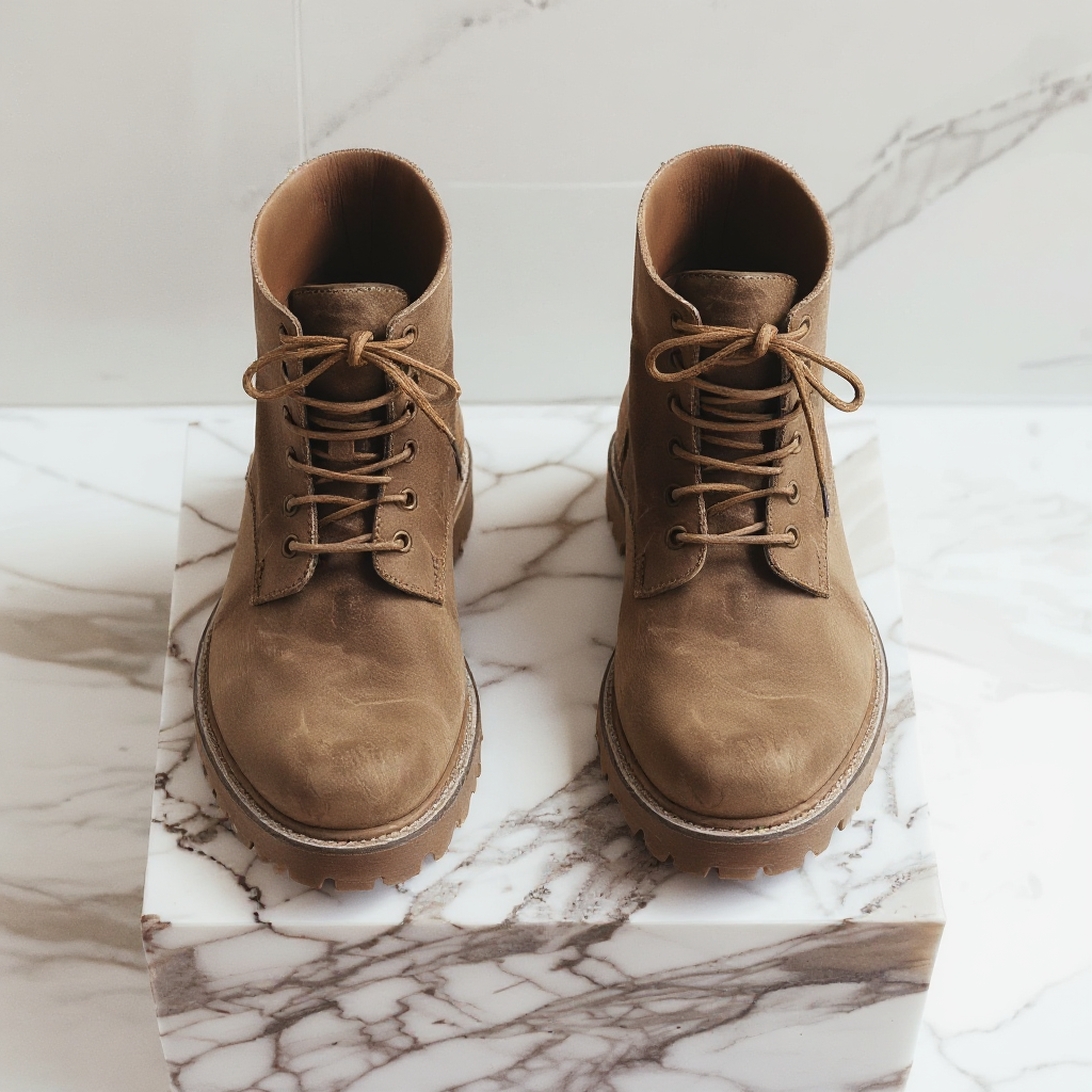 Brown Nubuck Leather Arturo Combat Boot